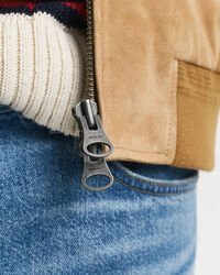 Harrington Jacke aus Veloursleder