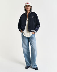 Varsity Jacke aus Satin