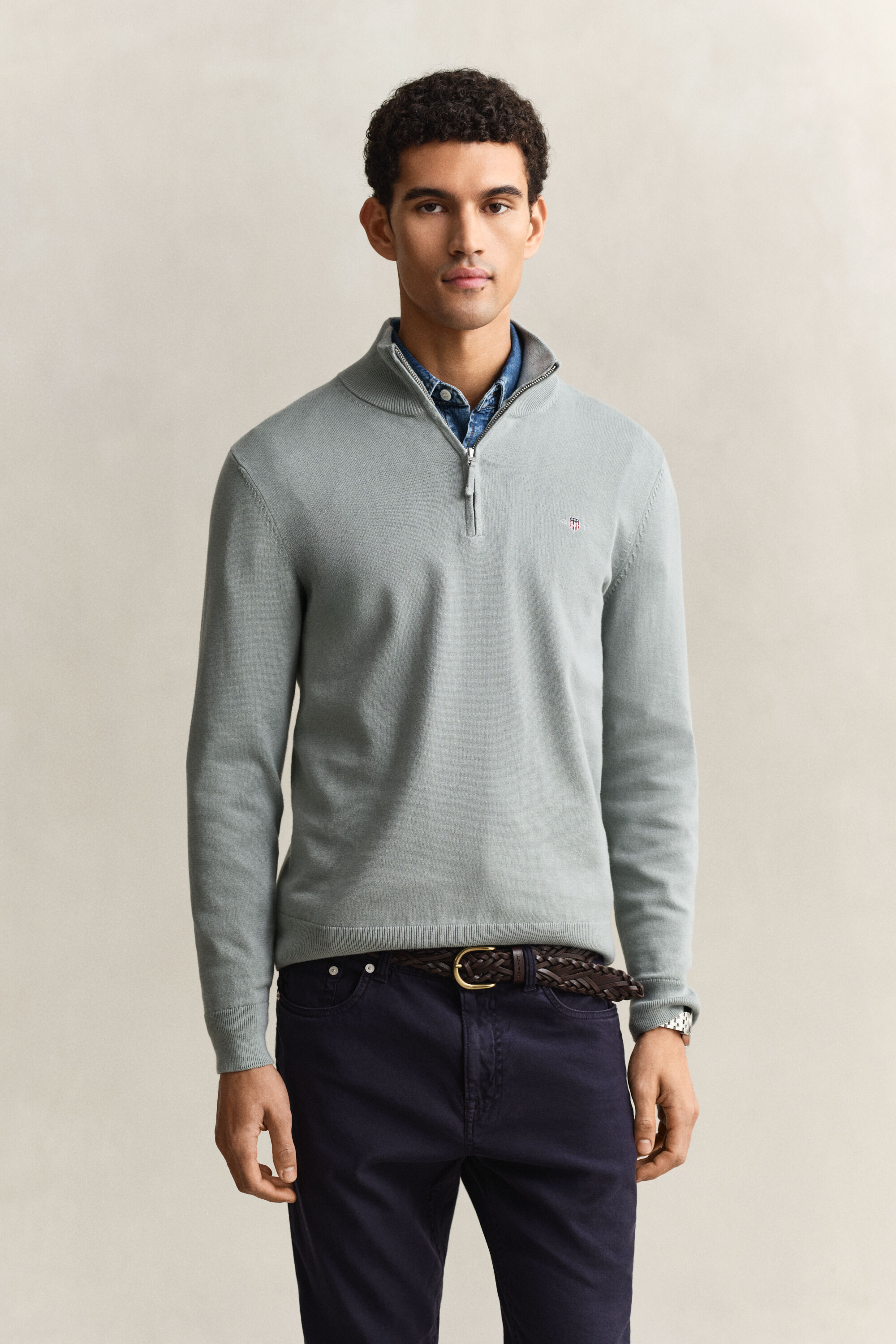 Classic Cotton Half-Zip Sweater