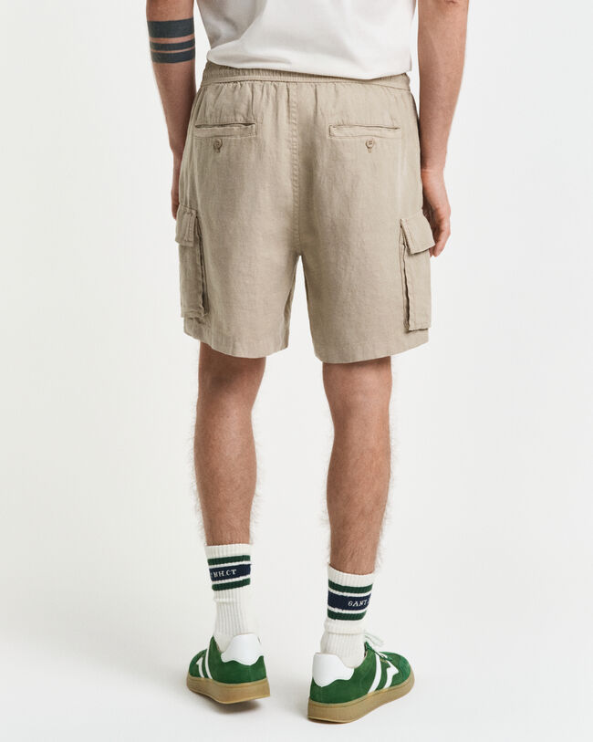 Regular Fit Cargoshorts aus Leinen
