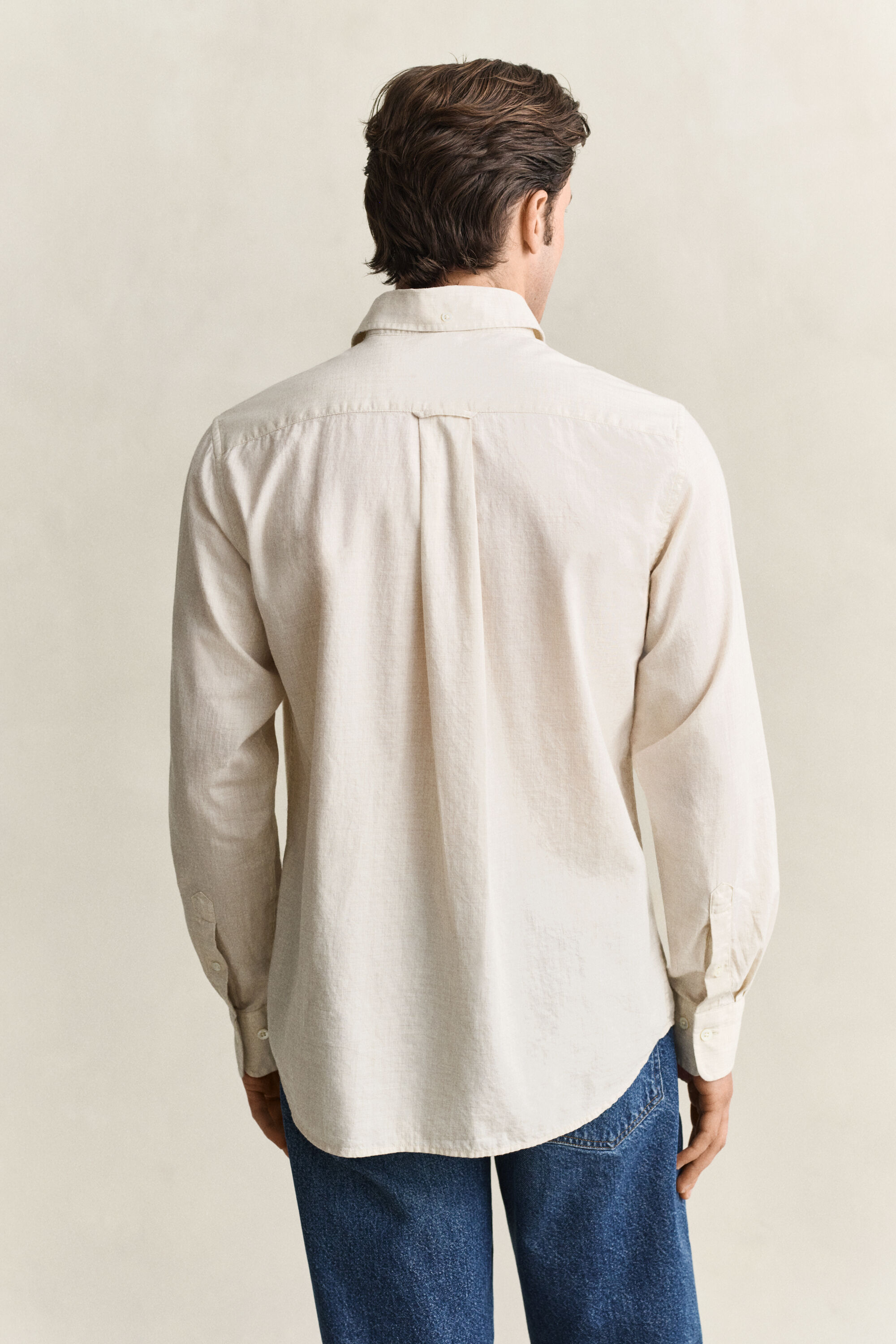 Camicia in cotone e cashmere