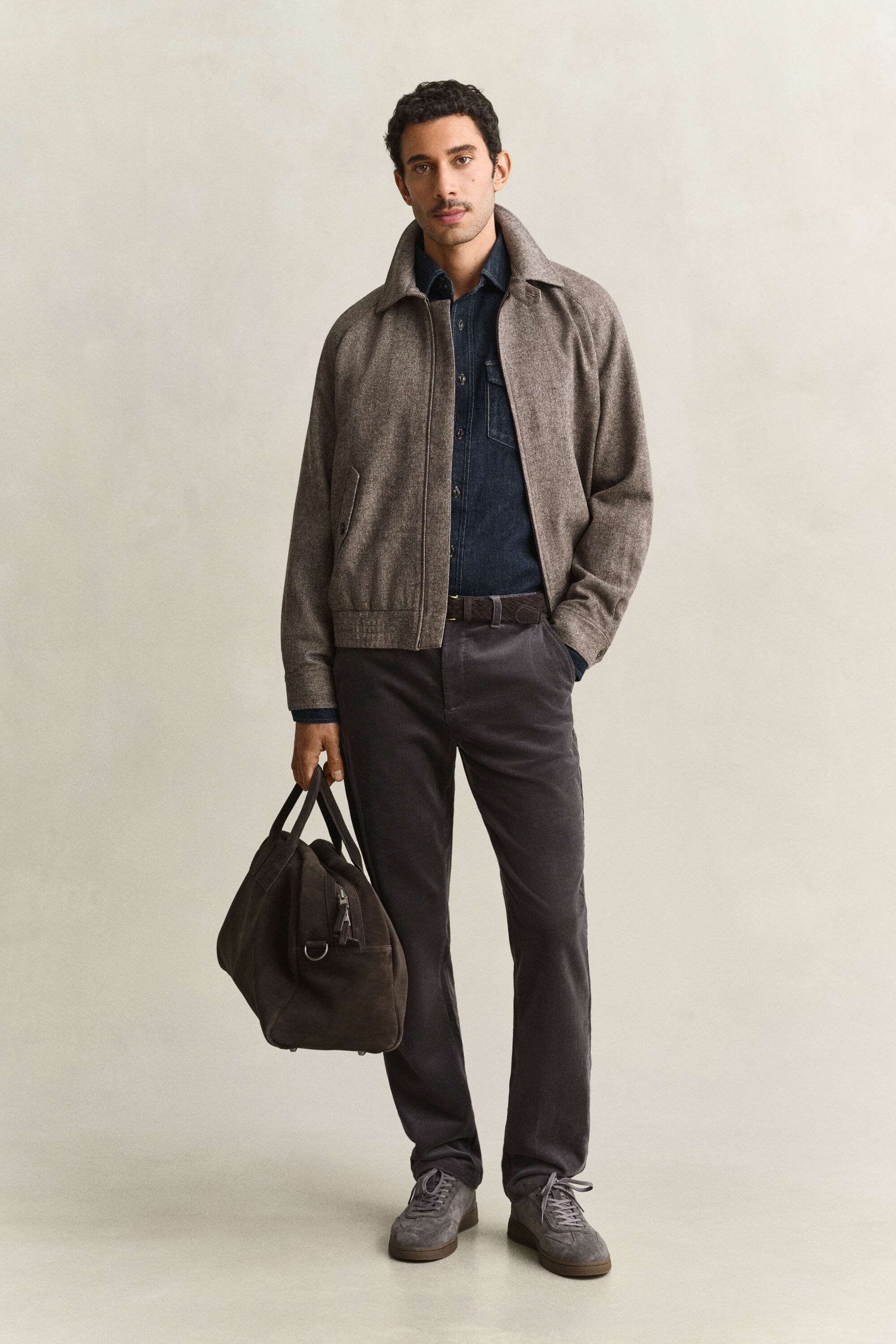 Wool Blend Windcheater Jacket