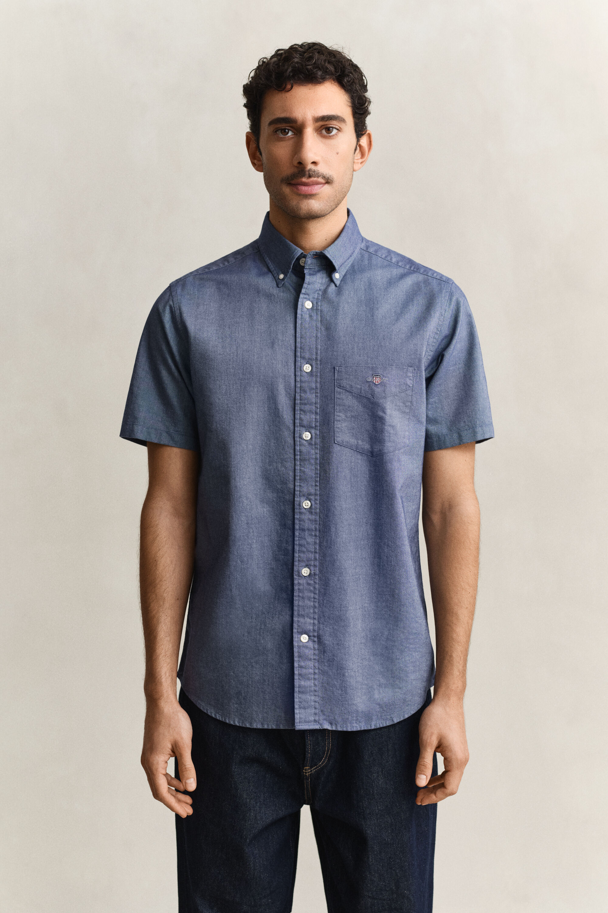 Camicia Oxford classica a maniche corte