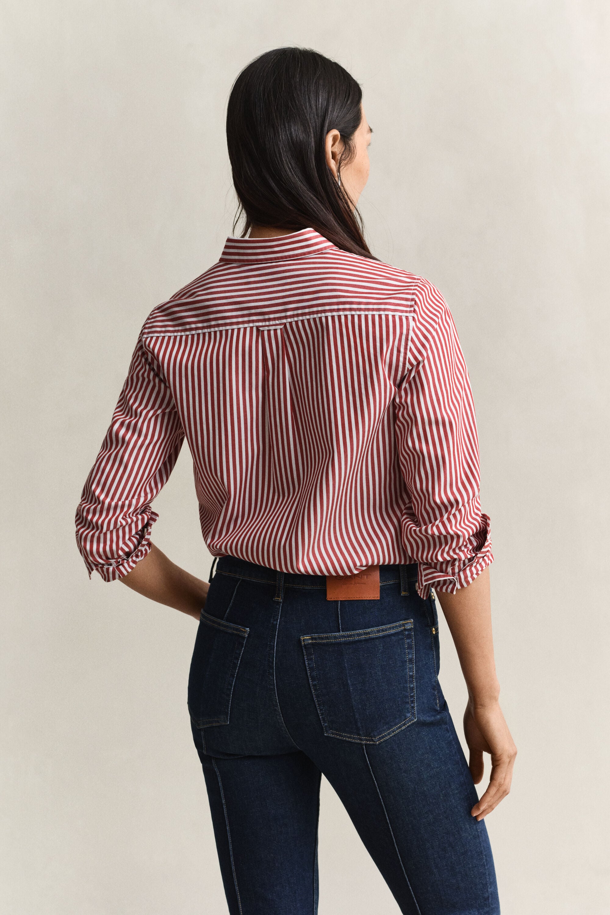 Regular Fit Classic Popeline-Bluse mit Streifen