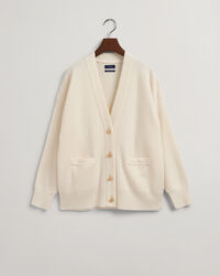 Einfarbiger Oversized Strickjacke