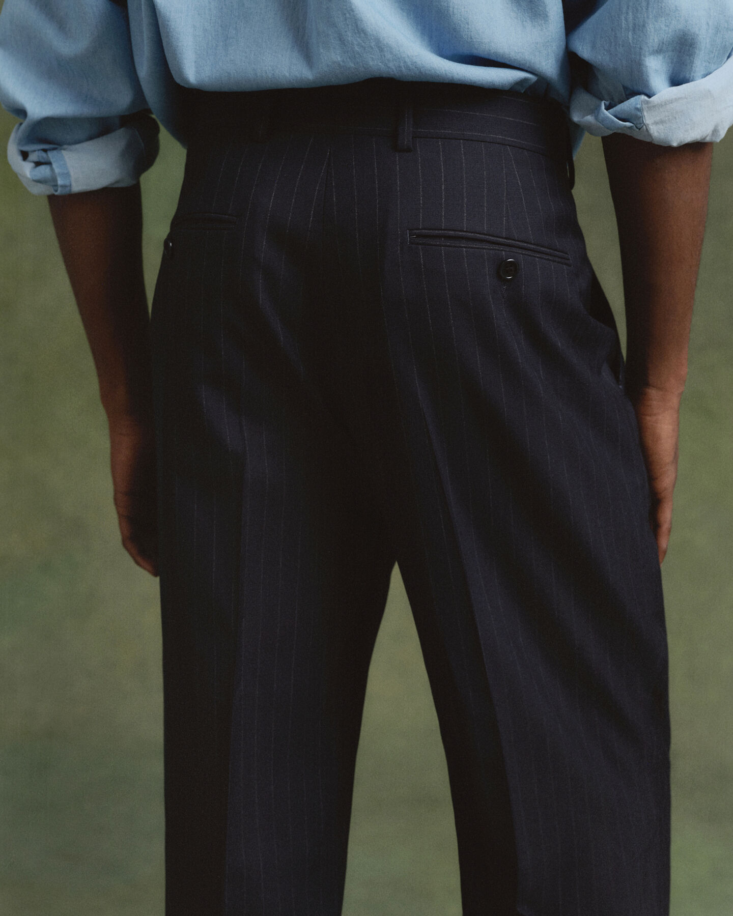 Relaxed Fit Anzughose mit Nadelstreifen