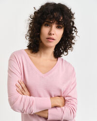 Feinstrick V-Neck Pullover
