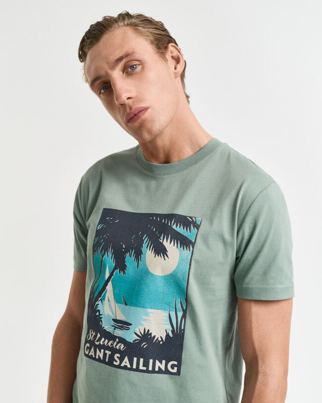GANT USA Sailing Print Graphic T-Shirt