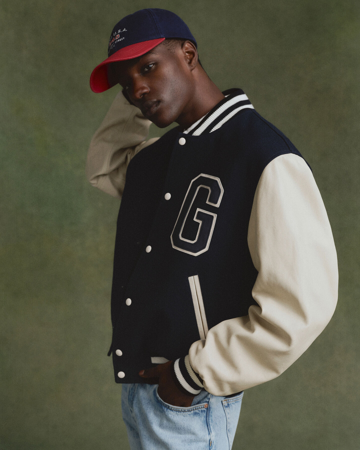 Leather Mix Varsity Jacket