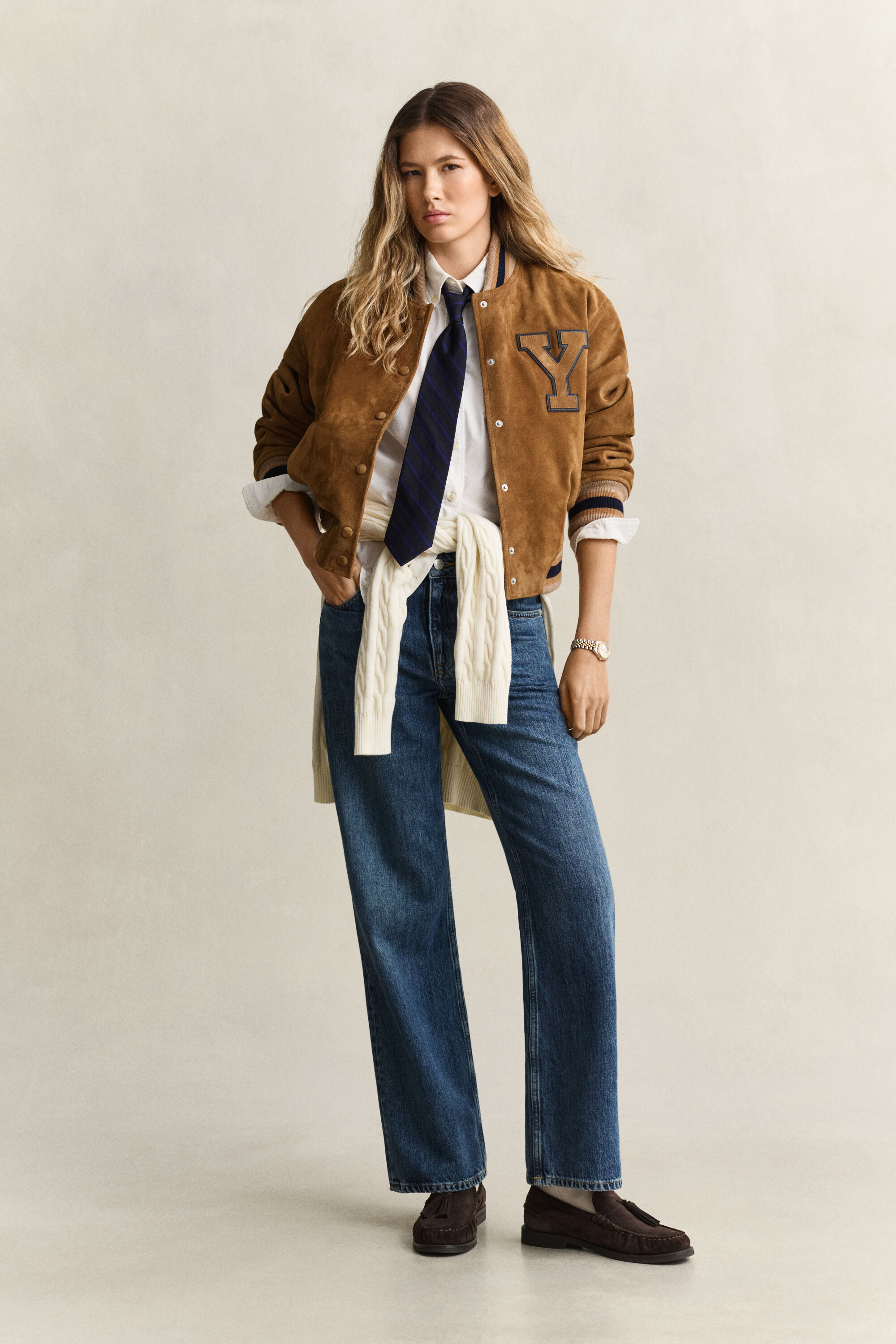 Gant x Yale Suede Varsity Jacket