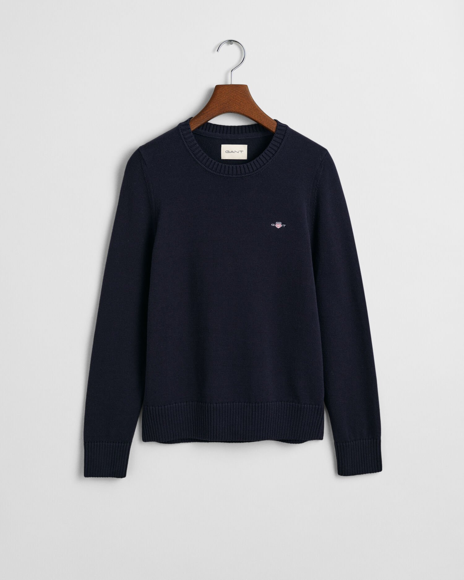 Pull col rond en coton classique