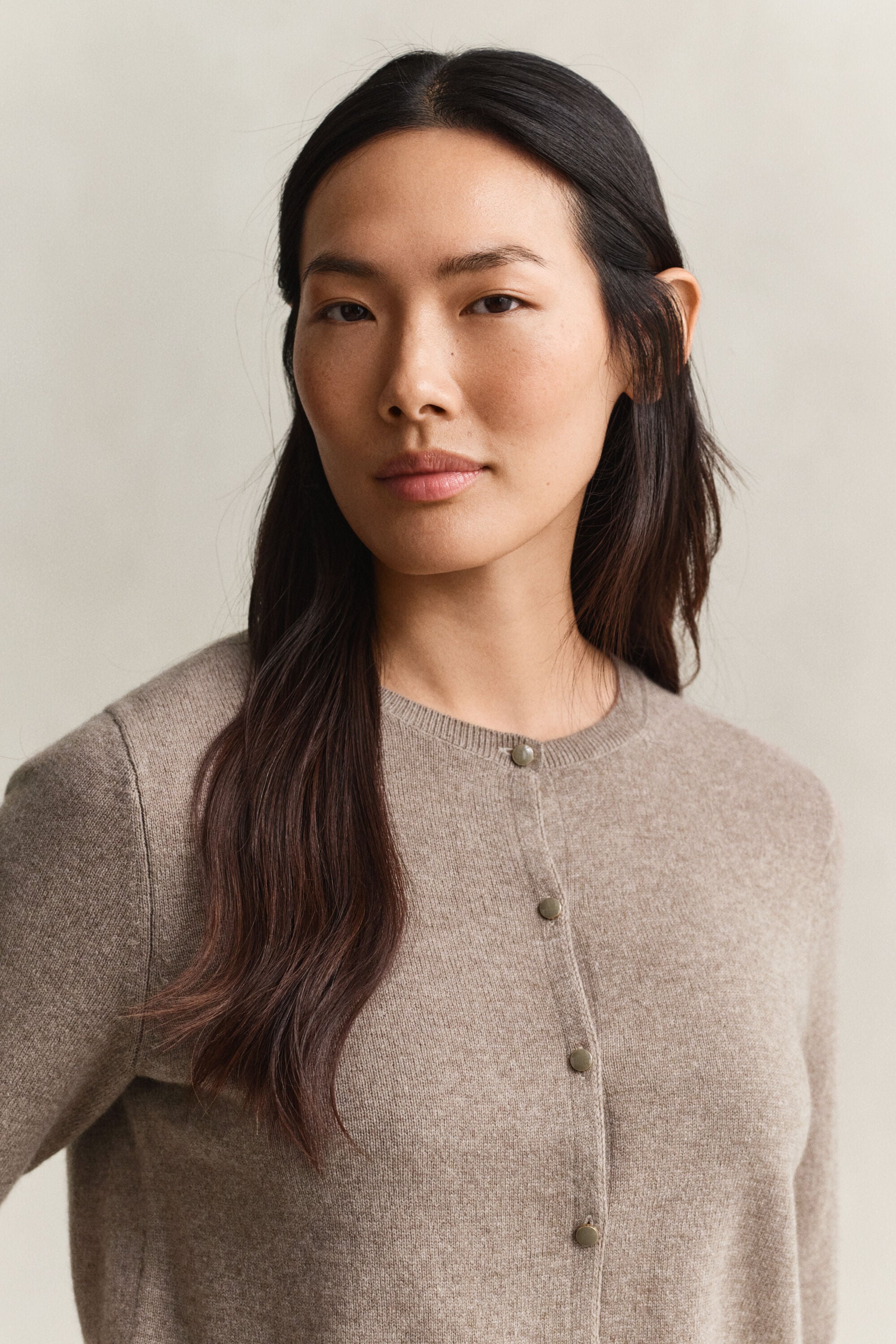 Cardigan a maniche corte in misto cashmere