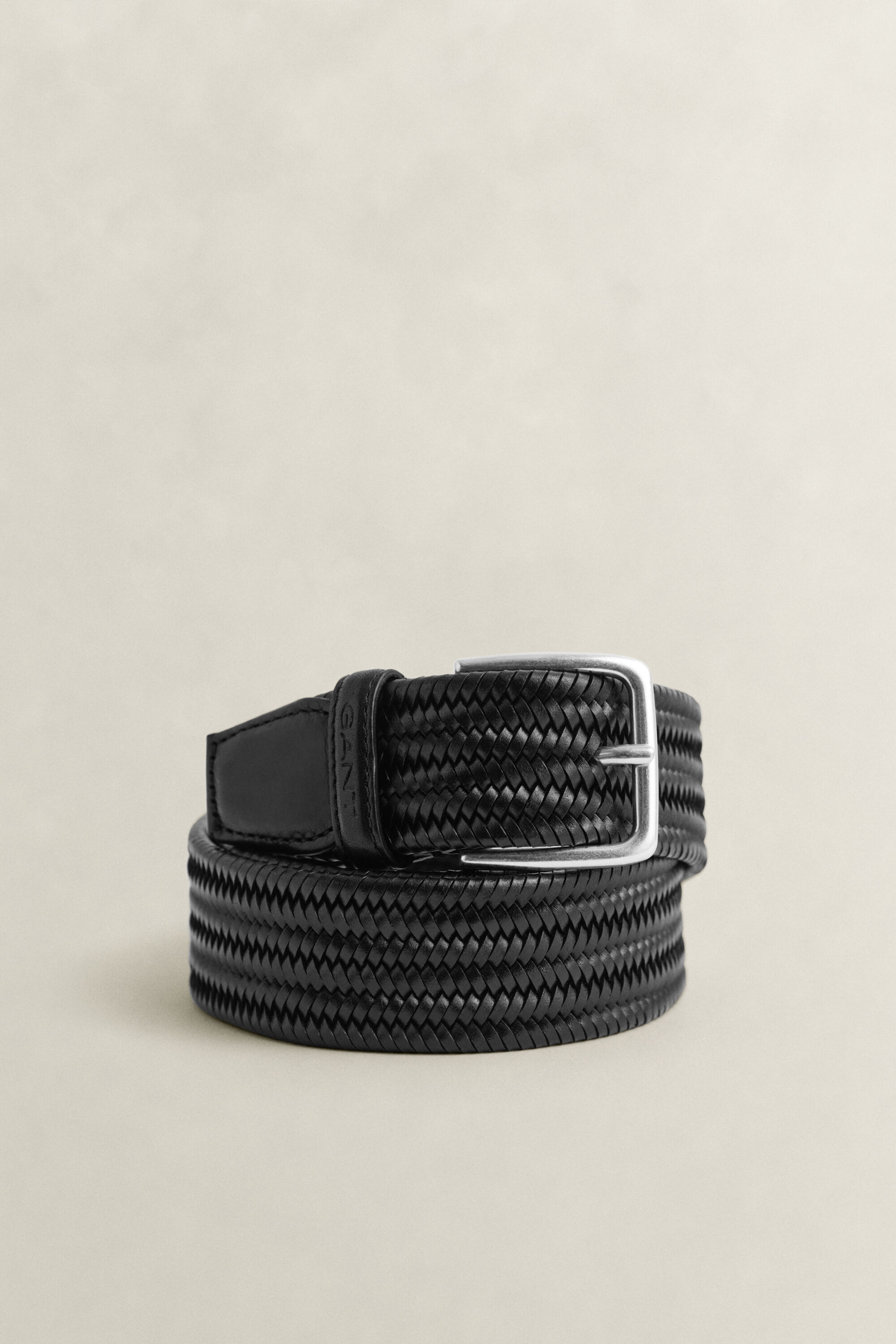Elastischer Flechtgürtel aus Leder