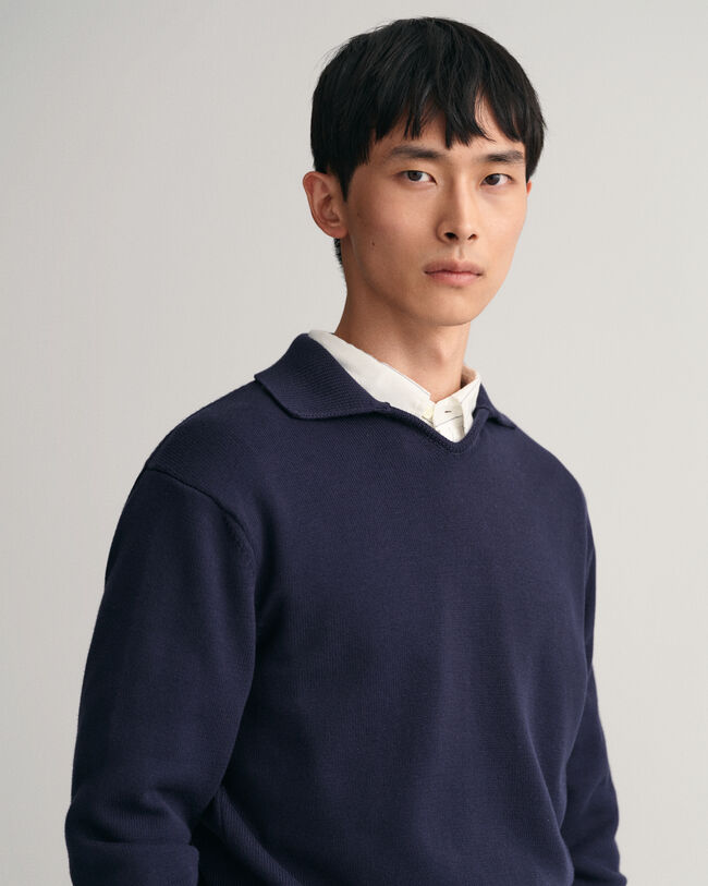 V-Neck Polopullover