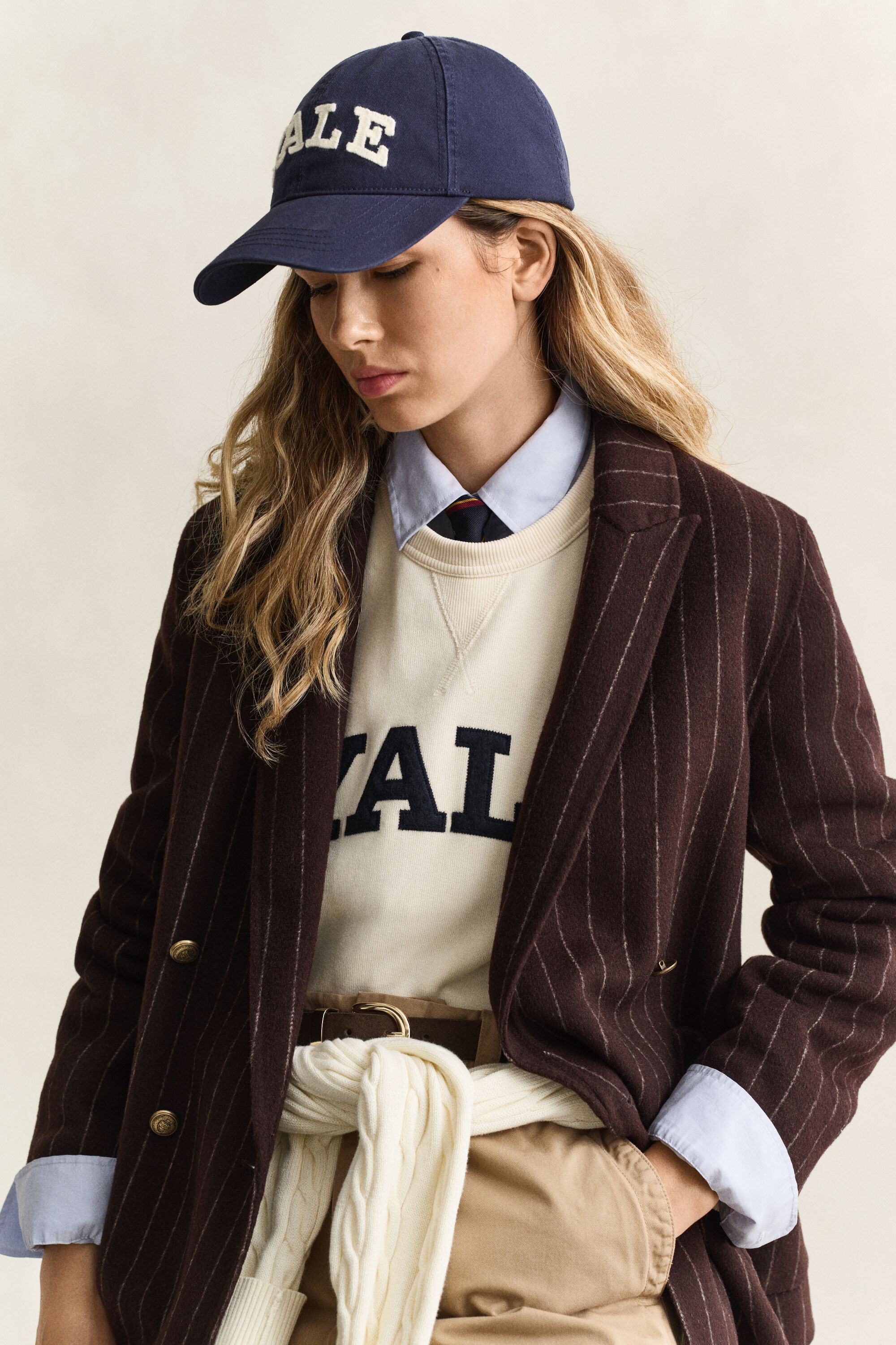 Gant x Yale Pinstriped Handstitched Blazer