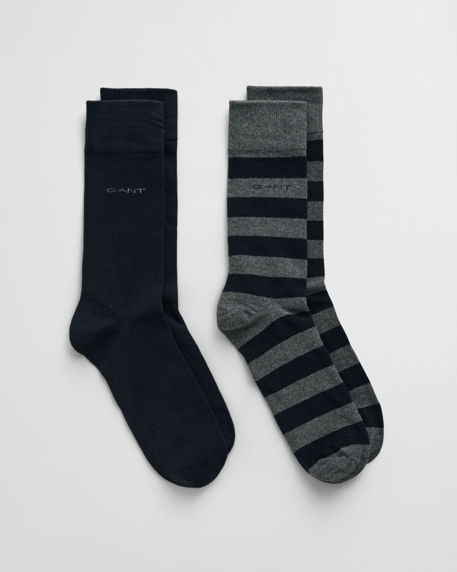 2-Pack Barstripe & Solid Socks
