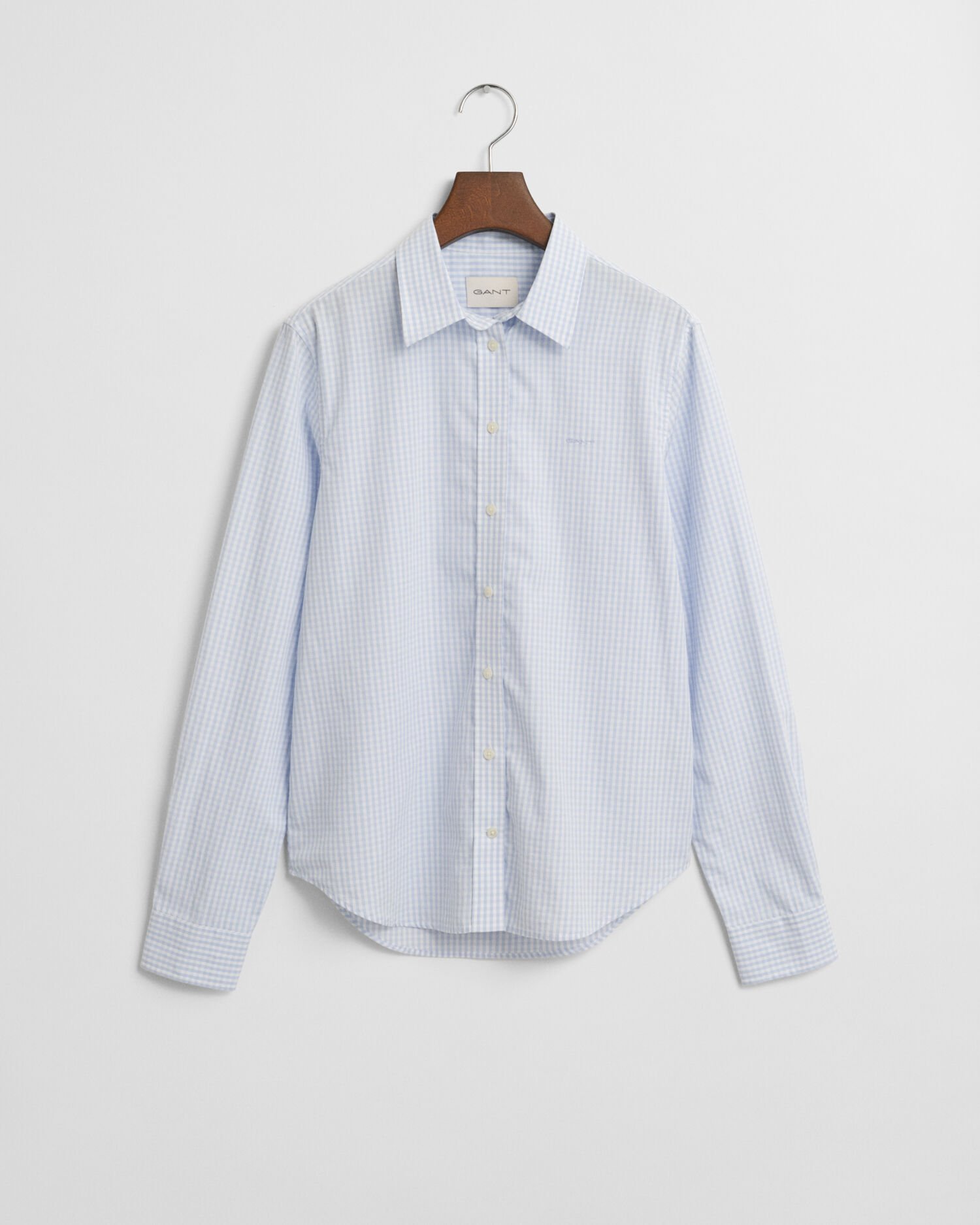 Regular Fit Gingham Popeline Bluse