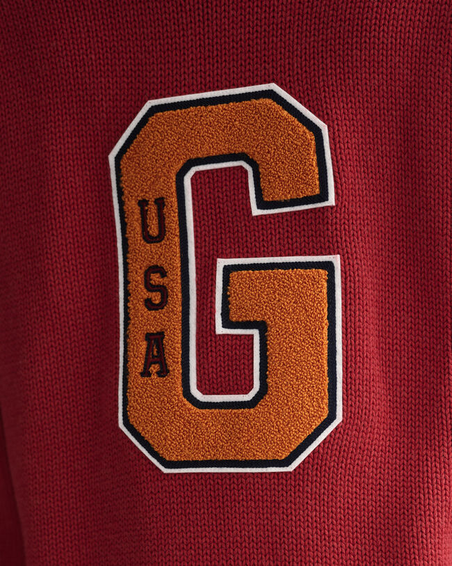 Oversized Letterman Rundhals-Sweatshirt