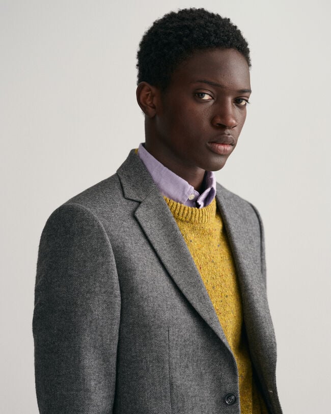 Anzugsakko mit Fischgrätmuster