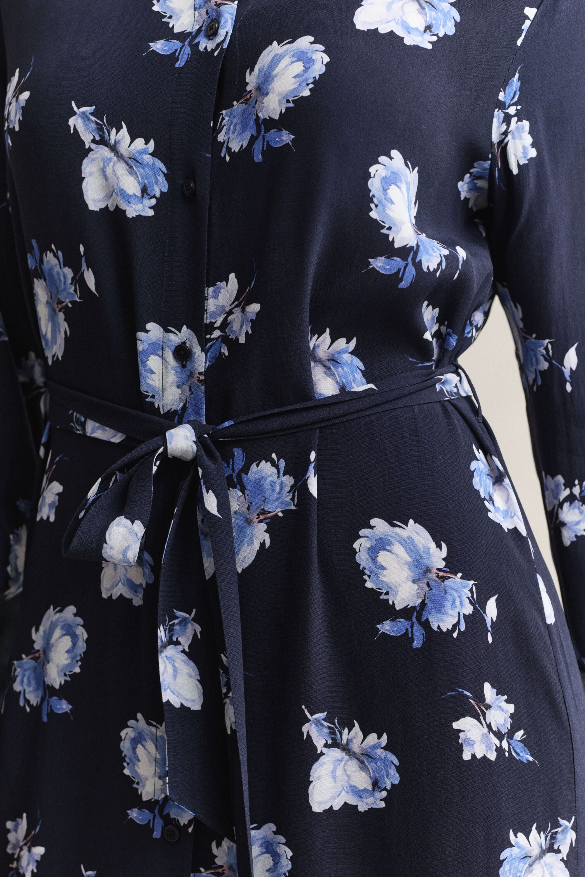 Hemdblusenkleid mit Blumen-Print