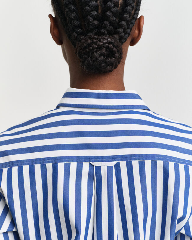 Regular Fit Popeline Bluse mit breiten Streifen