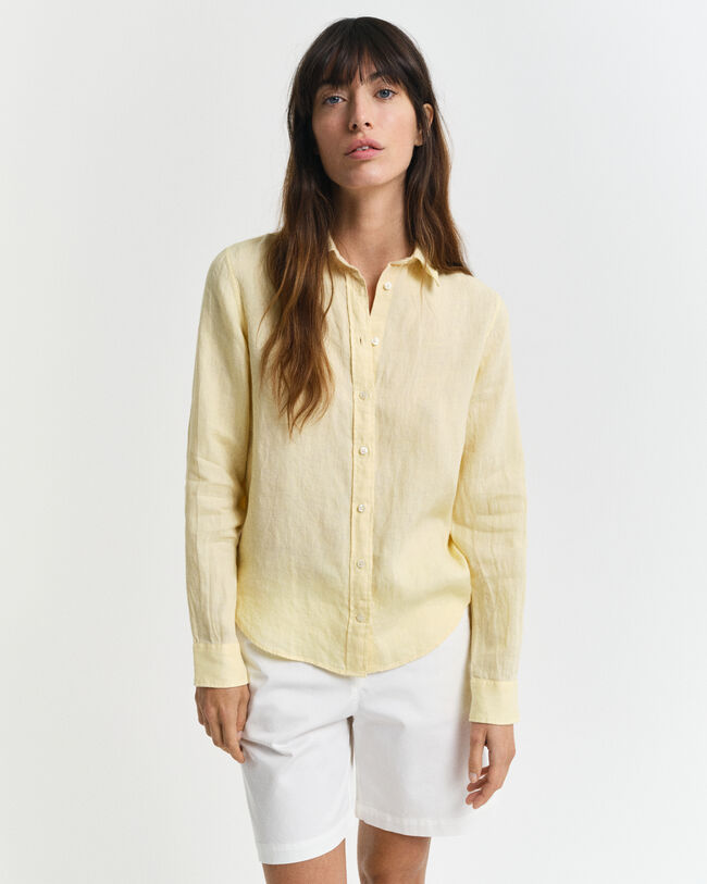 Regular Fit Leinenbluse