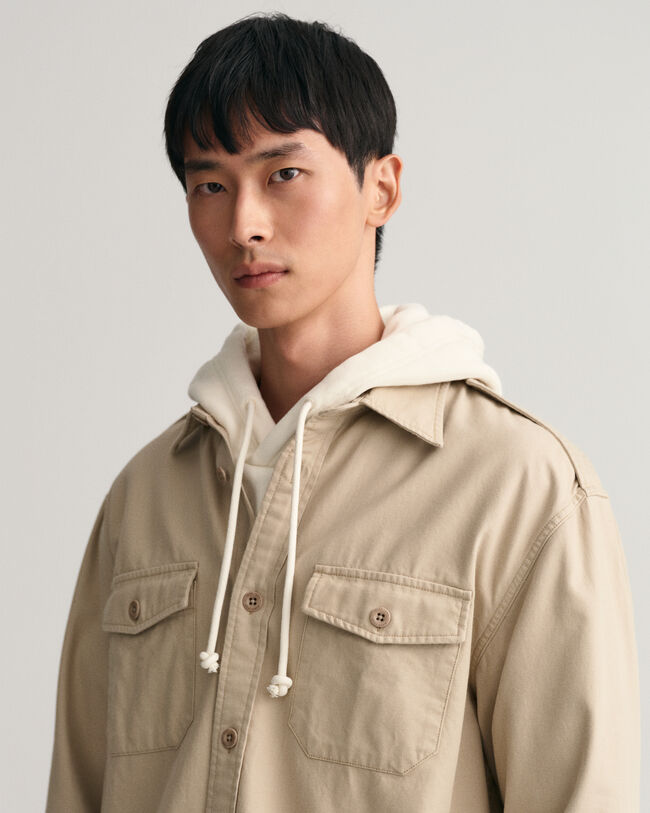 Solid Relaxed Fit Twillhemd