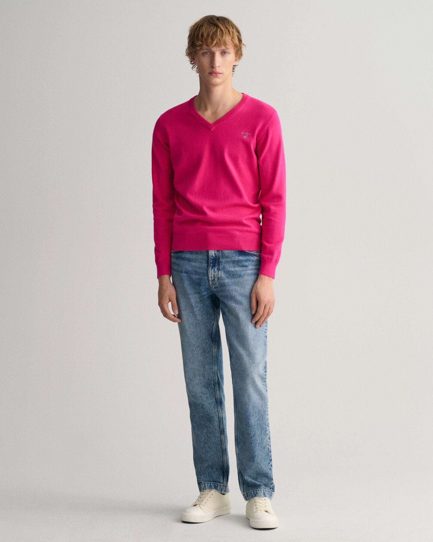 Classic V-Neck Pullover aus Baumwolle