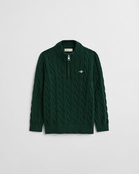 Kids Troyer aus Baumwolle mit Zopfmuster