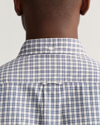 Regular Fit Twill Hemd mit kleinem Tartan-Muster
