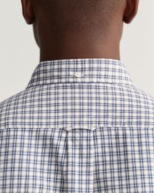 Regular Fit Twill Hemd mit kleinem Tartan-Muster