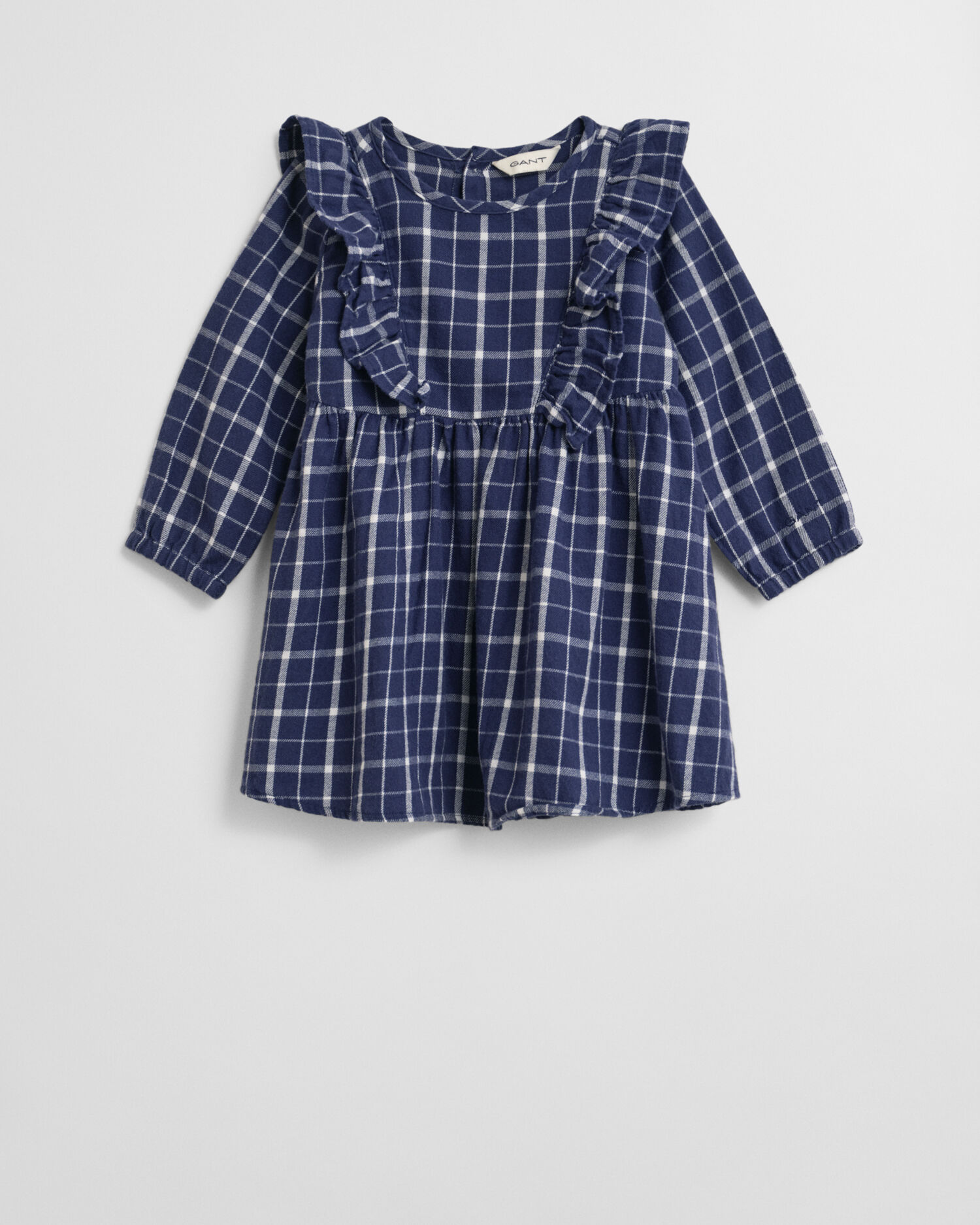 Baby Girls Checked Flannel Frilly Dress