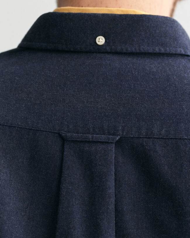 Regular Fit Melange Flanellhemd