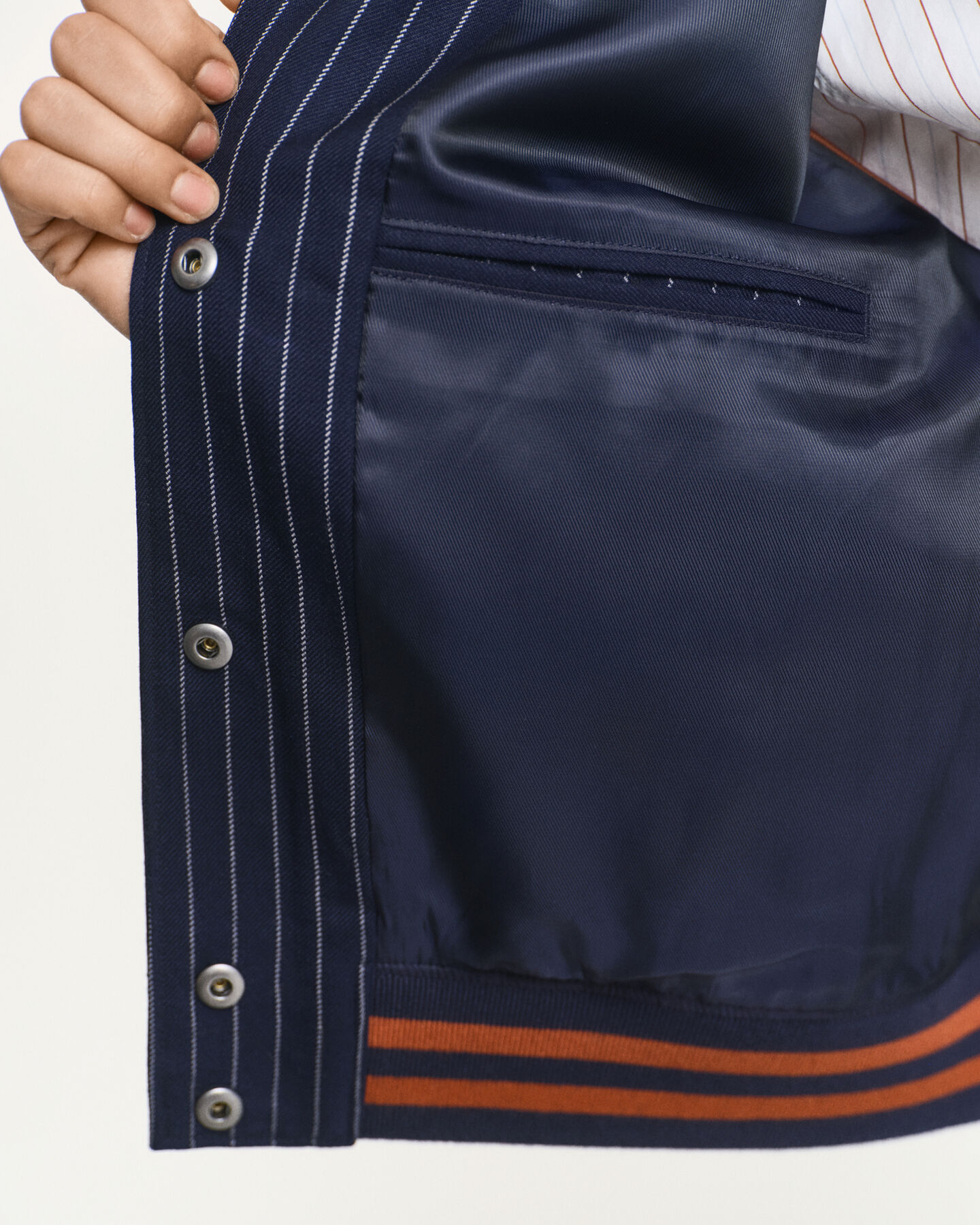 Pinstripe Varsity Jacke