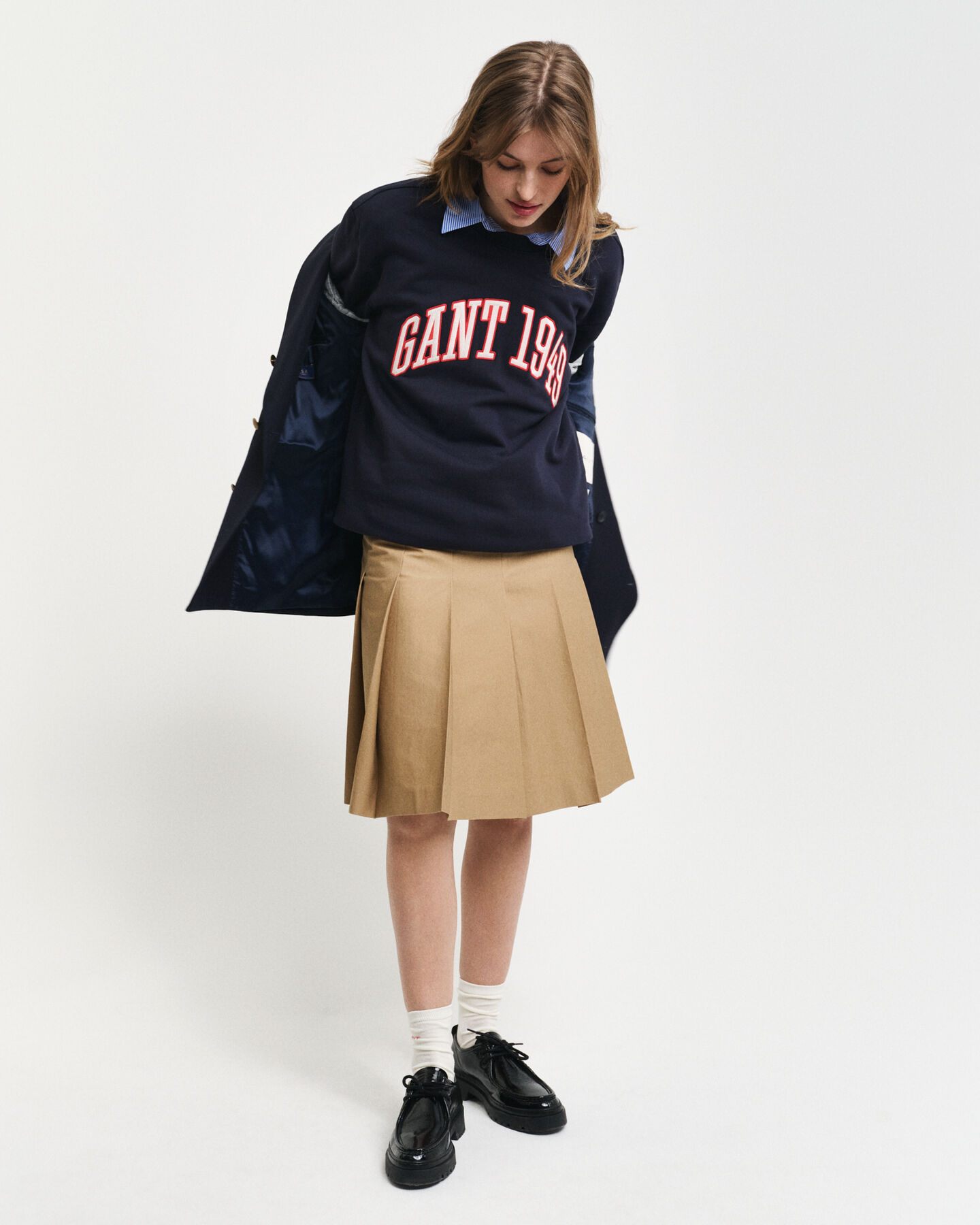 Color Blocked Rundhals-Sweatshirt