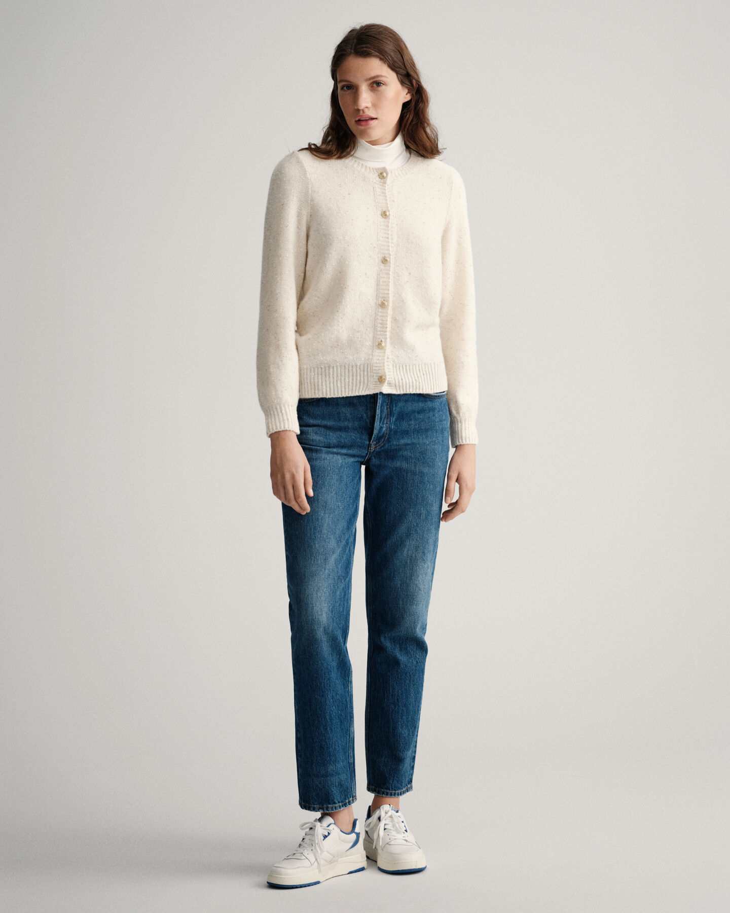 Sparkling Rundhalsstrickjacke