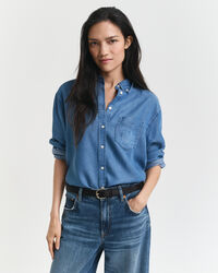 Relaxed Fit Indigo Bluse