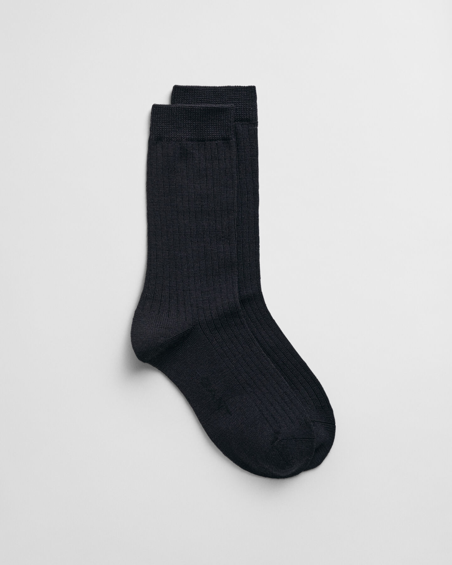 Gerippte Socken mit Merinowolle