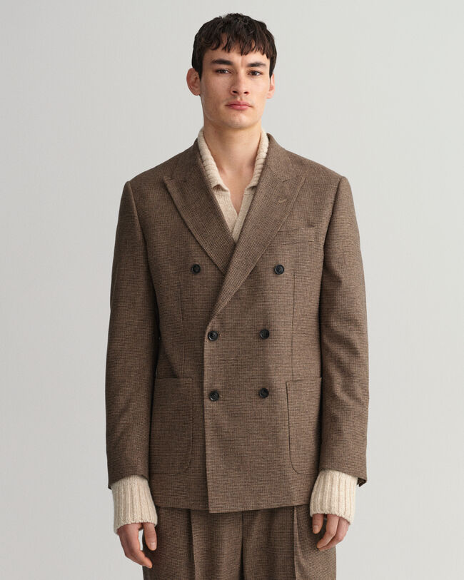 Anzugsakko mit Hahnentrittmuster