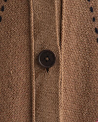 Longstrickjacke mit Argyle-Muster