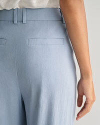 Formelle Relaxed Fit Stretch Leinen Hose