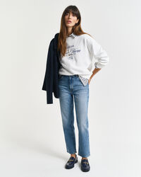 Verkürzte Jeans mit geradem Bein