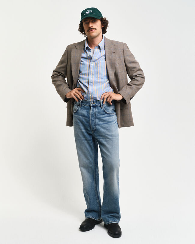 Regular Fit Glen Check Sakko