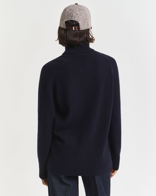 Weicher Rollkragenpullover aus Wolle mit Kaschmiranteil