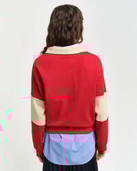 Color Blocked Rugger mit Piquéstruktur