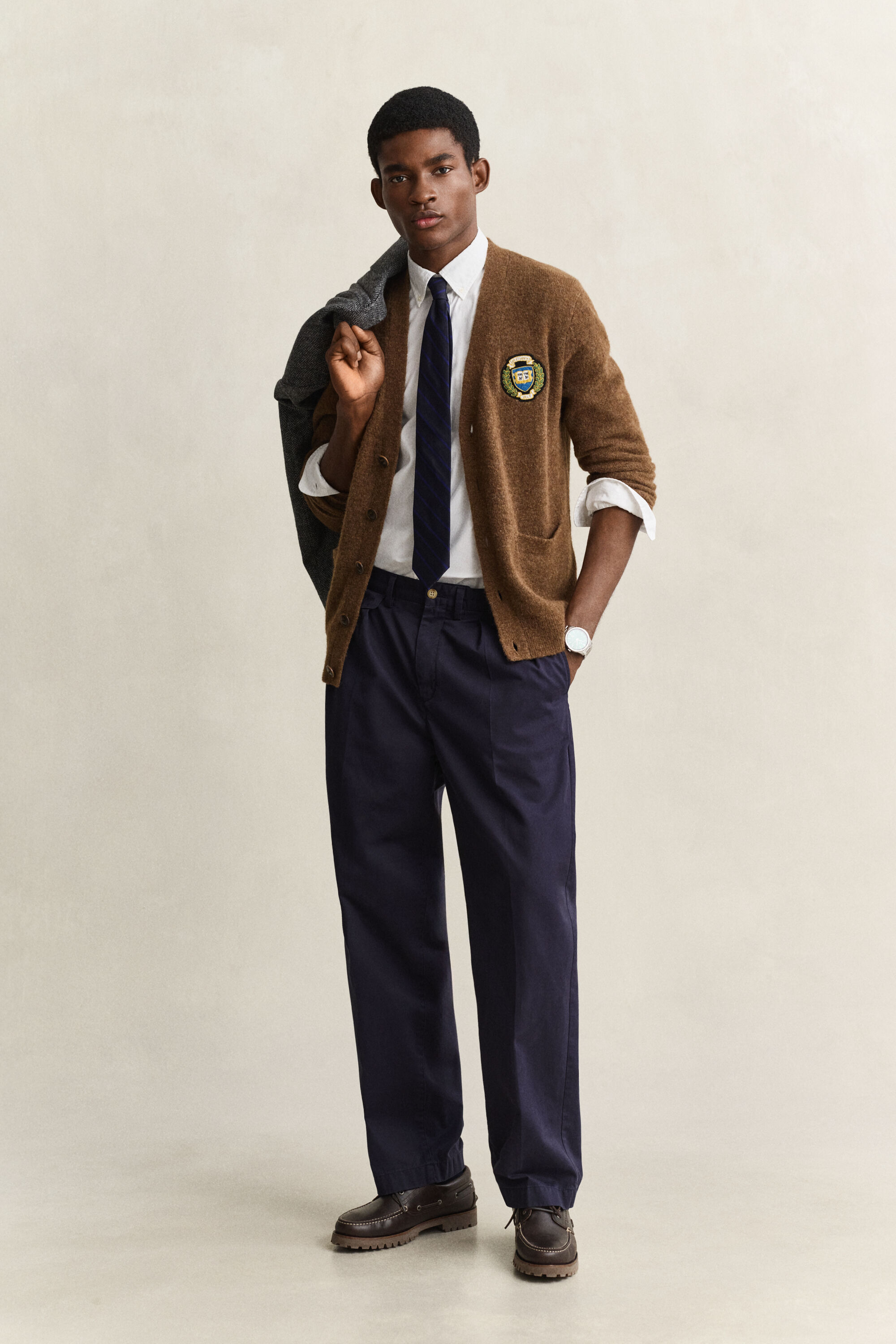 Gant x Yale Brushed Wool Cardigan