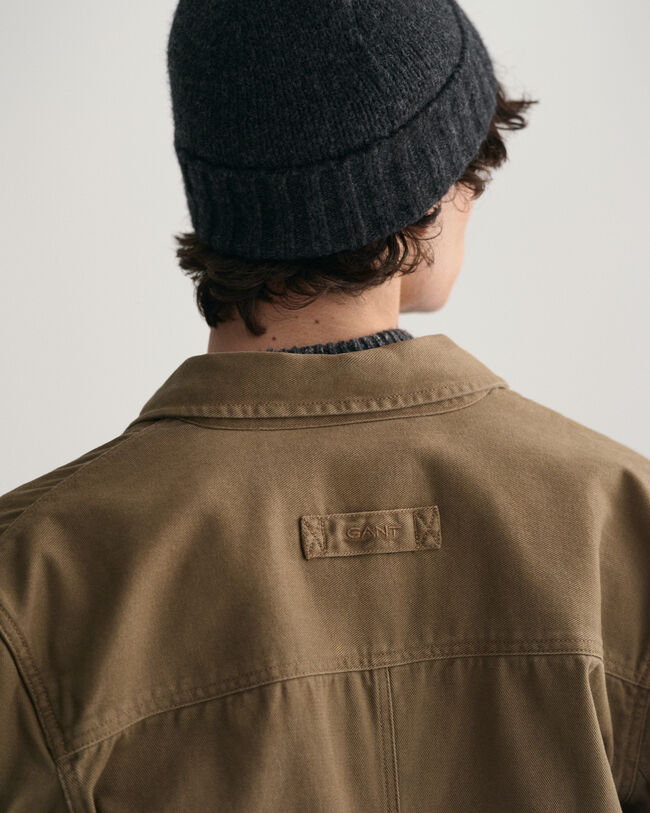 Hemdjacke aus gebürstetem Twill