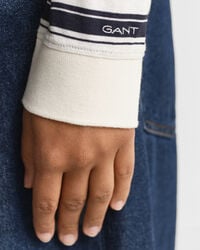 Langarm-Poloshirt mit Streifen