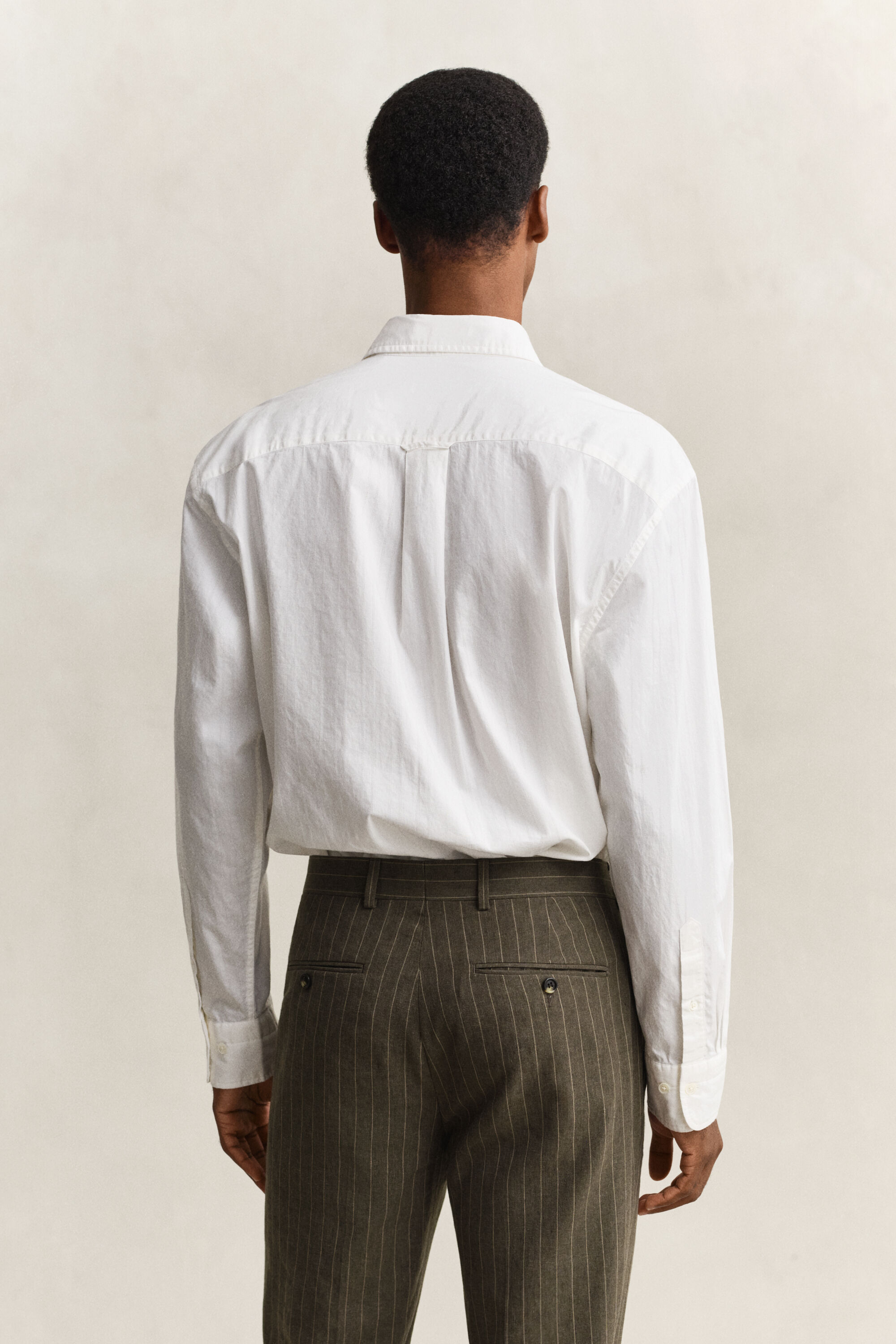 Relaxed Fit Dobby Stripe Hemd