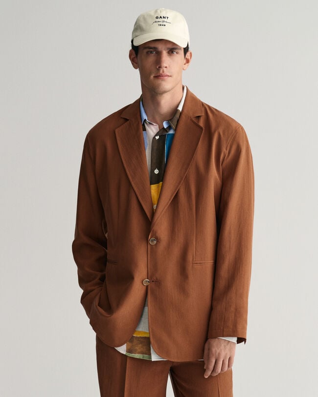 Relaxed Fit Seiden Anzugsakko